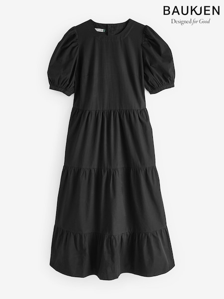 Baukjen Georgiana Organic Cotton Black Dress (E05635) | €53