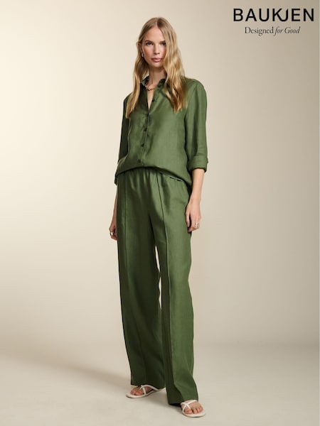Baukjen Green Yvonne Hemp Trousers (E05638) | €91