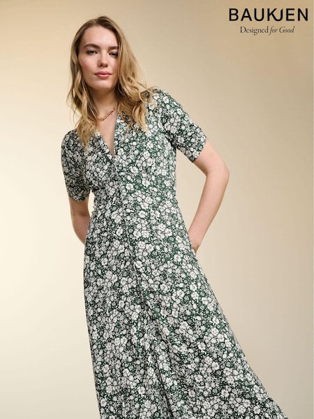 Baukjen Green Sabine Dress with Lenzing™ Ecovero™ (E05641) | 581 LEI
