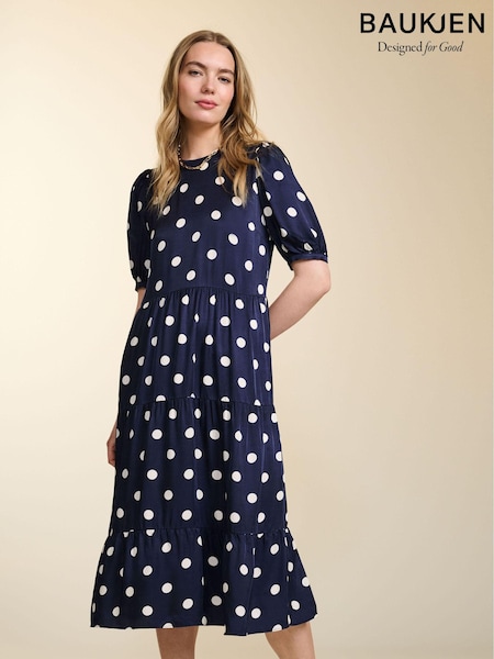 Baukjen Blue Manon Satin Dress (E05648) | €60