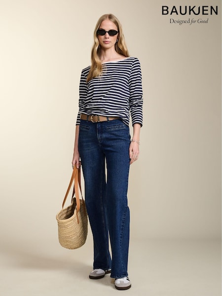 Baukjen Blue Norma Organic 100% Cotton Top (E05663) | 50 €