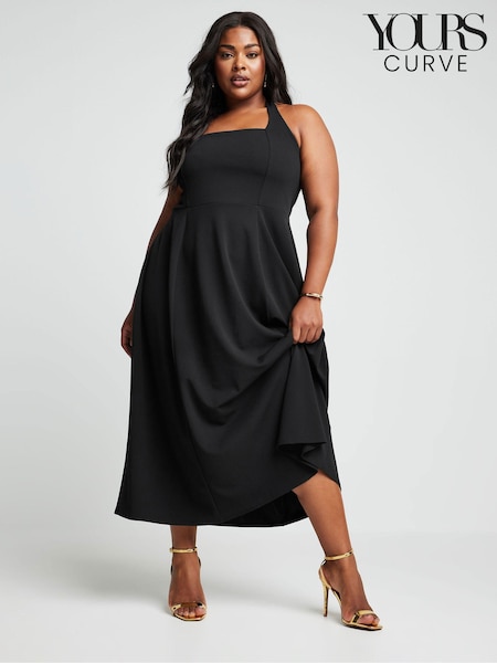 Yours Curve Halter Neck Midaxi Dress (E05745) | €52