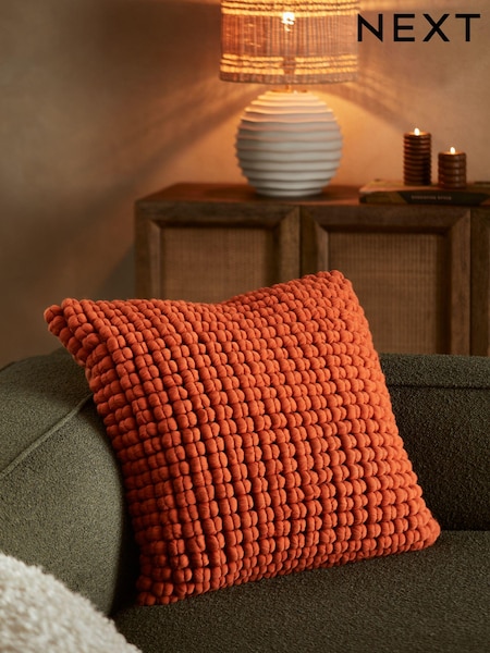 Orange 59 x 59cm Global Bobble 100% Cotton Cushion (E05814) | €43