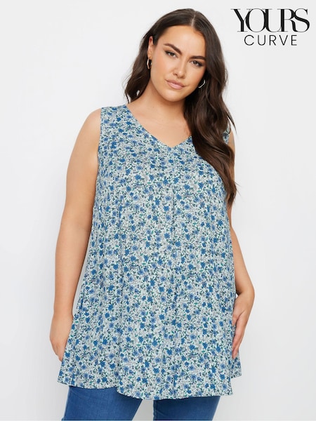 Sininen Tumma - Yours Curve Pleated Front Vest (E05838) | €35