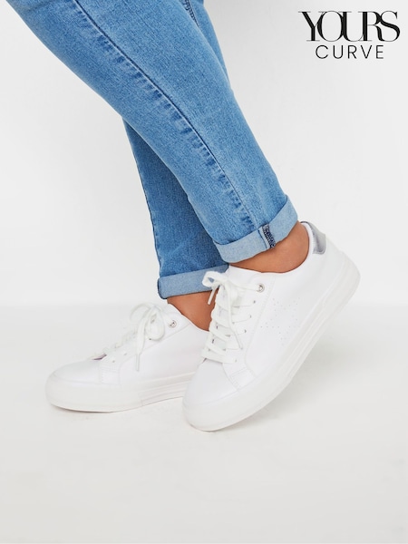 Yours Curve Extra Wide Fit Star Cut Out Trainers (E05854) | € 45