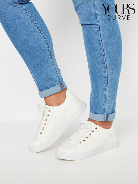 Yours Curve Extra Wide Fit Quilted Trainers (E05858) | €45