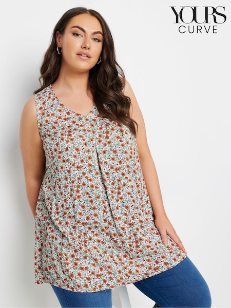 Yours Curve Natural Pleated Front Vest (E05870) | €34