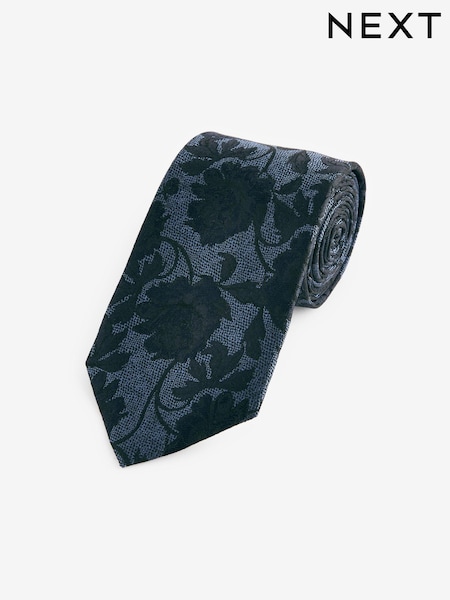 Sininen Kukallinen  - Normaali lahje - Silk Design Tie (E05910) | €21