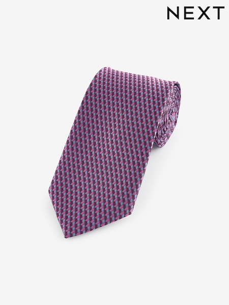 Magenta Pink Geometric Pattern Tie (E05919) | € 10
