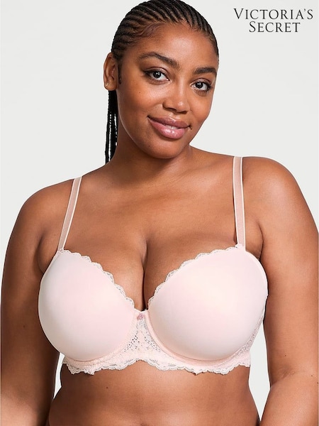 Victoria's Secret Purest Pink Lace Trim Lightly Lined Demi Bra (E06060) | €52