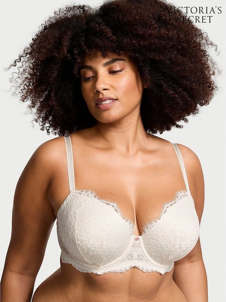 Victoria's Secret Coconut White Lightly Lined Demi Lace Bra (E06063) | €56