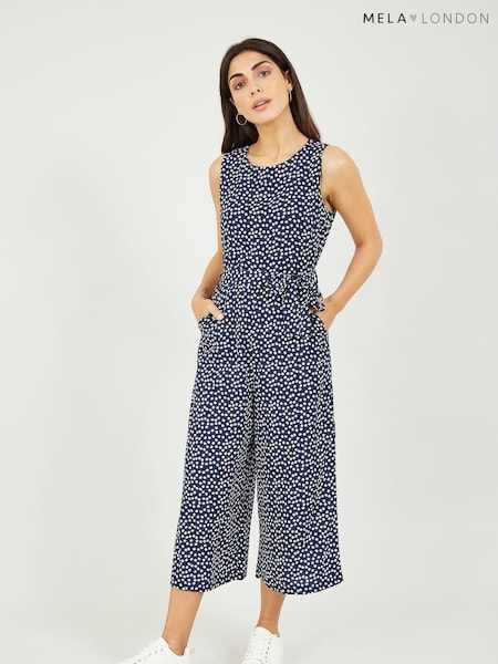 Mela Sleeveless Culotte Jumpsuit (E06178) | 158 LEI