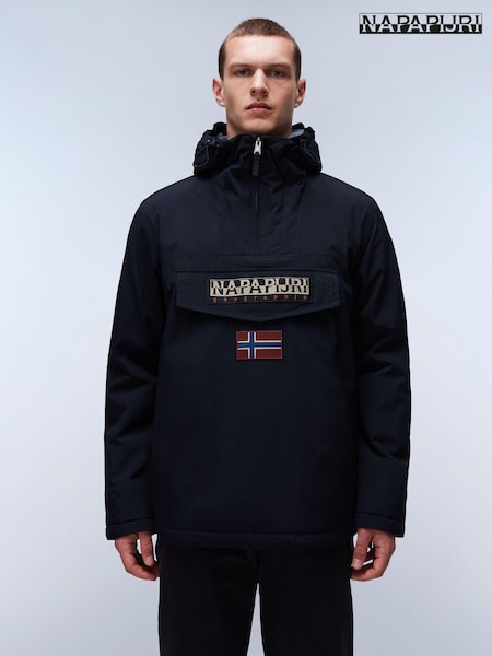 Napapijri Rainforest Ripstop Anorak Black Jacket (E06386) | ₪1,006
