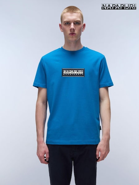 Napapijri Blue 100% Cotton Box Short Sleeve T-Shirt (E06389) | €24