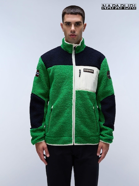 Napapijri Green Yupik Full-Zip Fleece (E06405) | 689 LEI