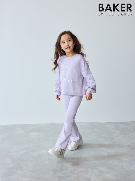 Baker by Ted Baker Blue Branded Sweat Top and Flare Set (E06413) | R$ 275 - R$ 335