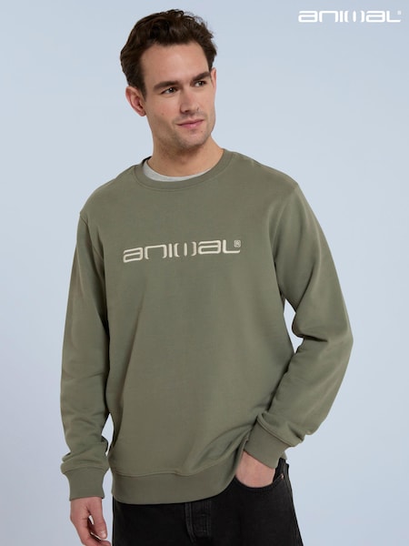 ירוק - Animal Mens Driver Organic Sweatshirt (E06454) | ‏176‏₪