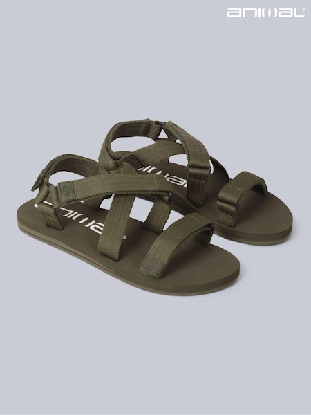 Animal Green Womens Drift Sandals (E06456) | €19