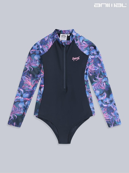 Blå - Animal Kids Gala hurtigtørkende surfedress (E06464) | kr414