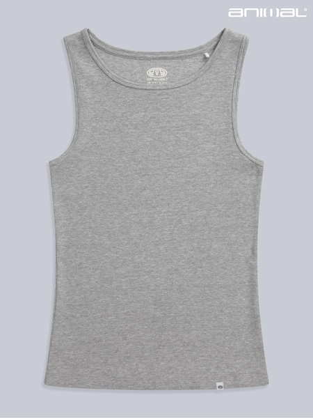 Animal Grey Womens Ribbed Tank (E06471) | €28