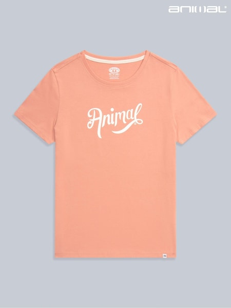 Animal Womens Marina Script Logo T-Shirt (E06480) | 109 LEI