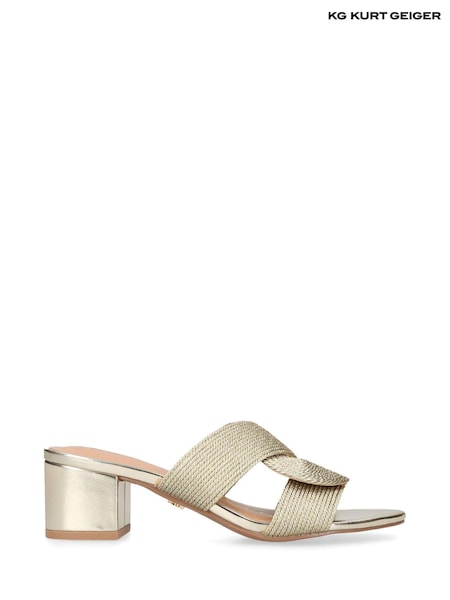 KG Kurt Geiger Gold Rosie Sandals (E06512) | 589 QAR