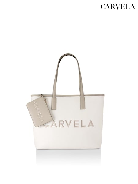 Carvela Cream Large Frame Shopper Bag (E06661) | R$ 1.275