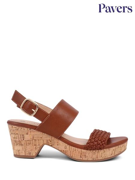 Pavers Tan Pavers Platform Sandals (E06725) | $61