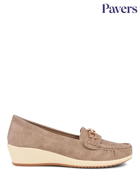 Bež - Pavers Slip-Ons Loafers (E06729) | € 46