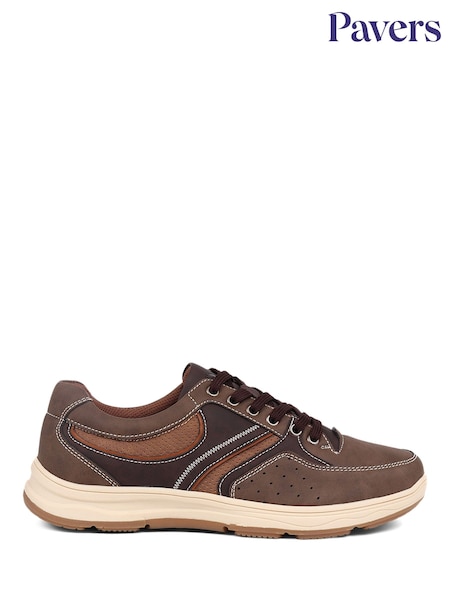 rjava - Pavers Lace-Up Casual Shoes (E06749) | € 46