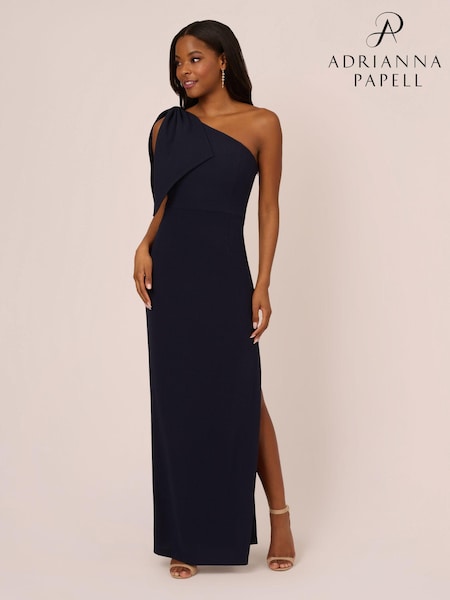 Adrianna Papell Blue One Shoulder Gown (E06798) | €237