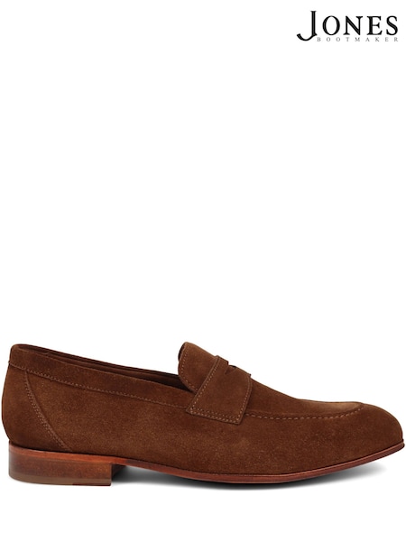 Jones Bootmaker Rake Leather Brown Loafers (E06960) | AED699