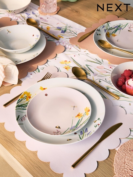 Lila Floral 12 Piece Dinner Set (E06968) | 67 €
