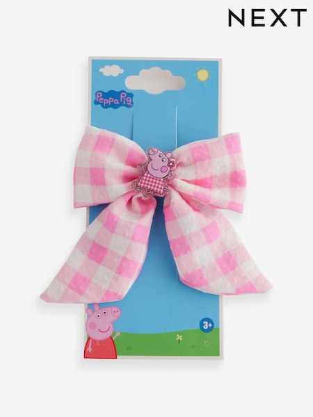 Light Pink Peppa Pig Bow Clip (E07008) | €9