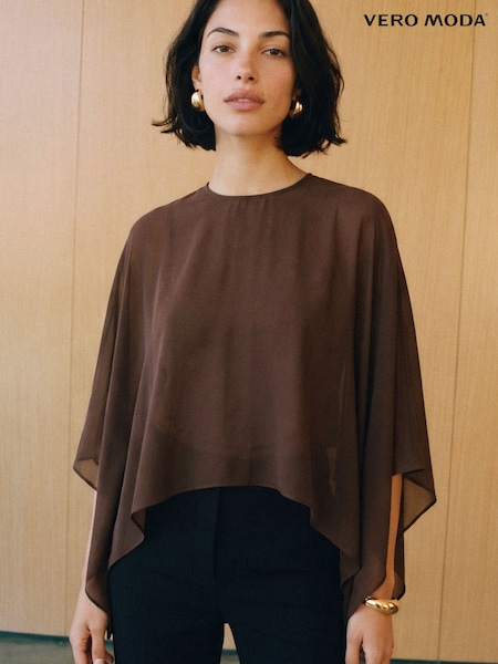 Brown - Vero Moda Cape Top