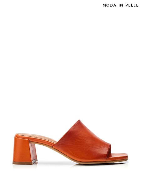 Moda in Pelle Mikia Square Toe Low Block Mule Sandals (E07077) | AED288
