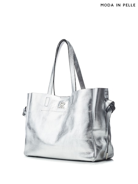 Hopea - Moda In Pelle Large Indiana Leather Tote Bag With Internal Pouch (E07079) | €219