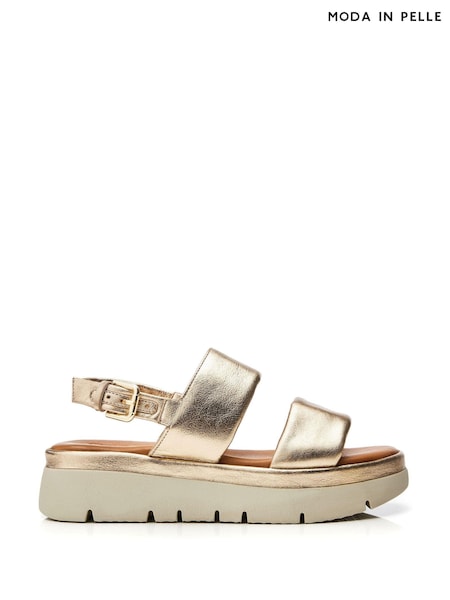 Moda in Pelle Netty Two Part Platform Leather Sandal (E07081) | ₪448