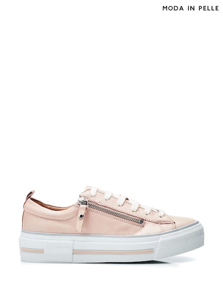 Moda In Pelle FILICIAN CHUNKY LEATHER TRAINER WITH ZIP AND LACE-UP CLOSURE (E07086) | ₪649