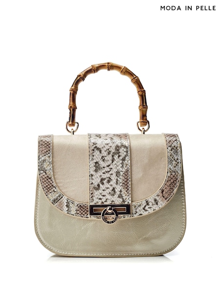 Moda in Pelle Tigerlily Bamboo Handle Shoulder Bag (E07094) | €72