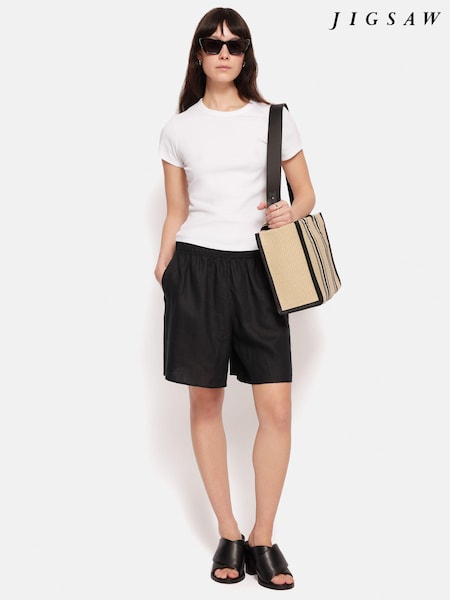 Jigsaw Natural Athena Stripe Woven Tote (E07116) | €89