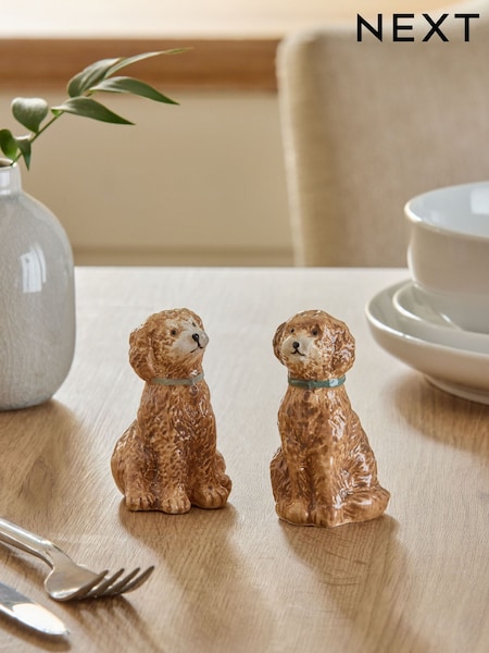 Natural Charlie the Cockapoo Salt and Pepper Shaker (E07131) | €15