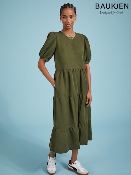 Baukjen Green Georgiana Dress with Tencel™ (E07493) | €112