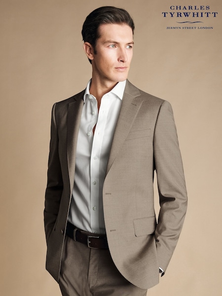 Charles Tyrwhitt Brown Slim Fit Italian Jacket (E07569) | €191