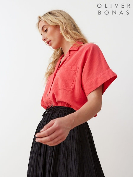 Oliver Bonas Linen Blend Boxy Shirt (E07666) | 42 €