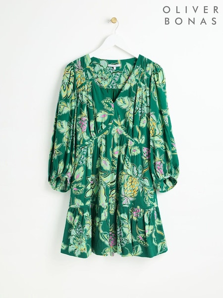 Oliver Bonas Mini Paisley Floral Tiered Dress (E07668) | 313 LEI