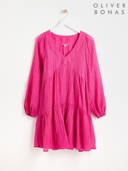 Oliver Bonas Textured Tiered Mini Dress (E07724) | ‏218 د.إ.‏
