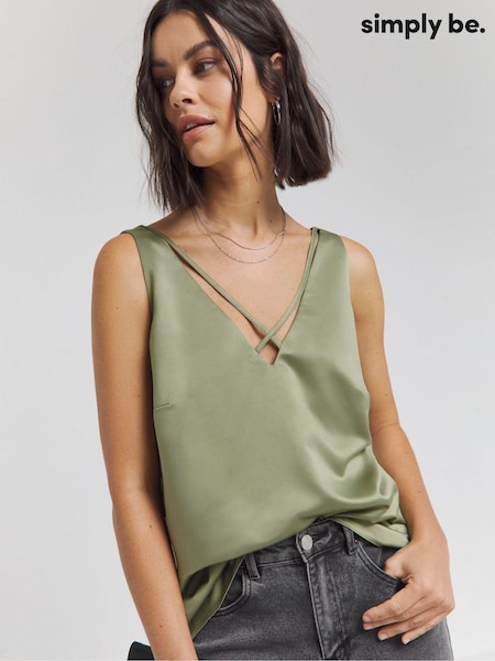 Simply Be Criss Cross Cami (E07902) | 85 LEI