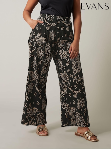 Evans Jersey Crepe Black Trousers (E08190) | €53
