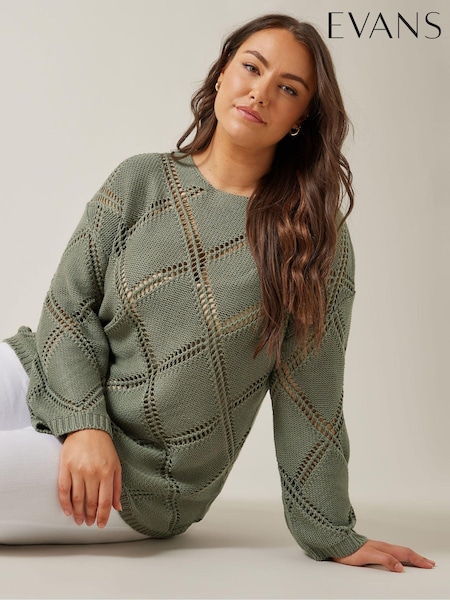 Evans Diamond Pointelle Jumper (E08194) | 203 LEI
